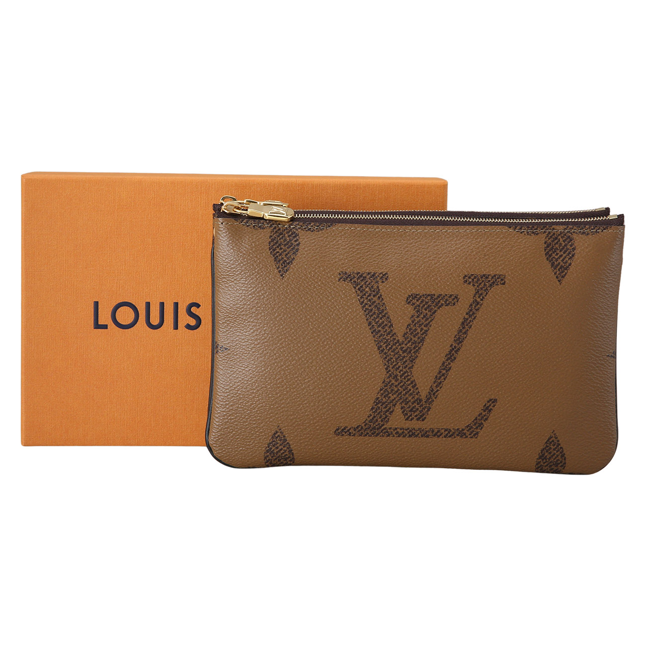 LOUIS VUITTON(USED)루이비통 모노그램 더블 집 포쉐트